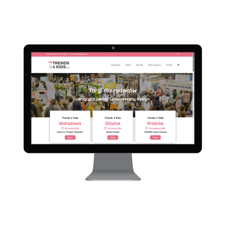 Strona internetowa Trends 4 Kids